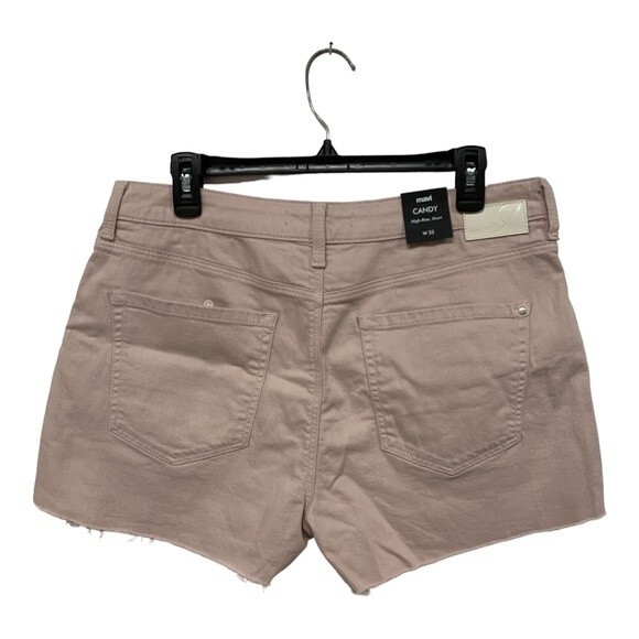 NWT Mavi | Candy Blush Front Pocket Raw Hem High Rise Shorts 33 - Picture 2 of 7